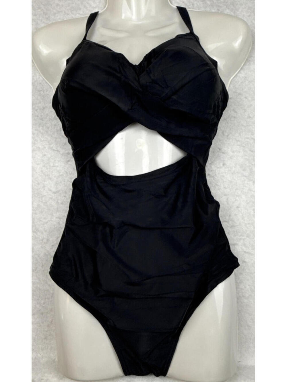 Black Cutout Womens Medium One Piece Swimsuit NWOT